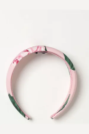 Dolce & Gabbana Cerchietto in cotone con stampa floreale