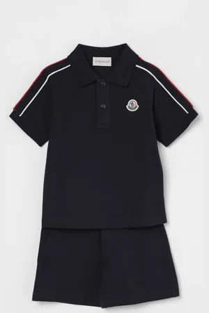 Moncler Coordinato in cotone con logo