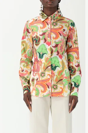 Etro Camicia in cotone con stampa Paisley
