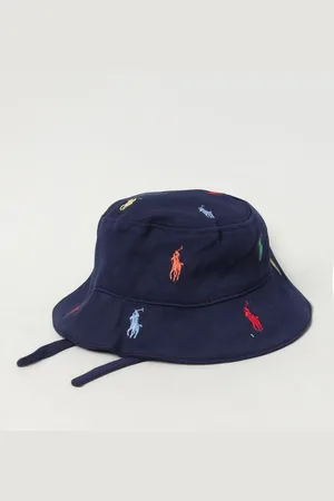 Ralph Lauren Cappello in cotone con logo ricamato multicolor