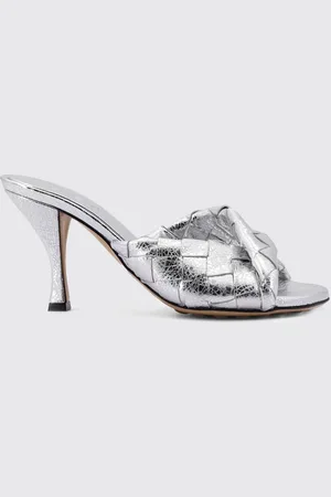Bottega Veneta Mules Blink in pelle laminata con motivo intrecciato