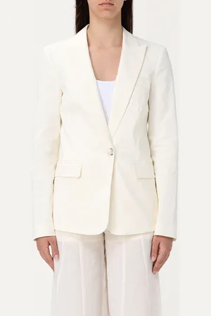Pinko Blazer classico in lino e viscosa