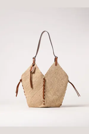 Isabel Marant Borsa Tampa in rafia crochet e pelle
