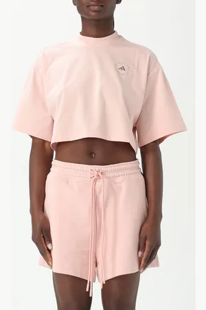 adidas T-shirt crop in cotone con logo