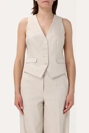 Michael Kors Gilet a monopetto in misto lino