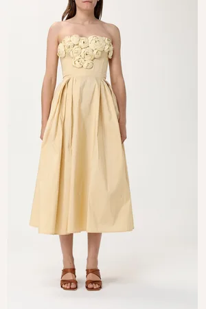 Elisabetta Franchi Abito in crepe con fiori applicati