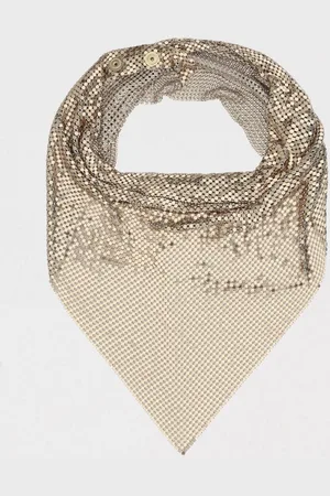 Paco rabanne Foulard in maglia di alluminio con lavorazione pixelata