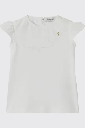 Il gufo T-shirt in cotone con logo