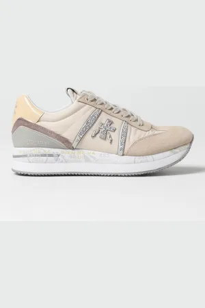 Premiata Sneakers Conny in camoscio e nylon con strass applicati