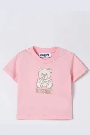 Moschino T-shirt in cotone con logo Teddy