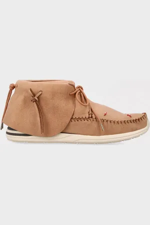 VISVIM Stivaletto in pelle con perline ricamate