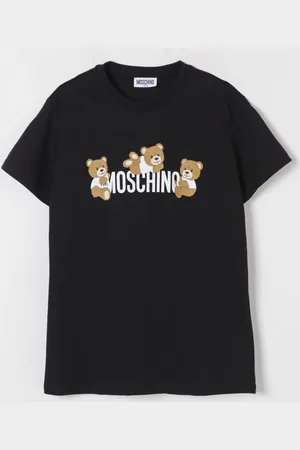 Moschino T-shirt in cotone con logo Teddy