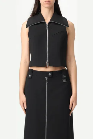 Ganni Gilet con zip in poliestere