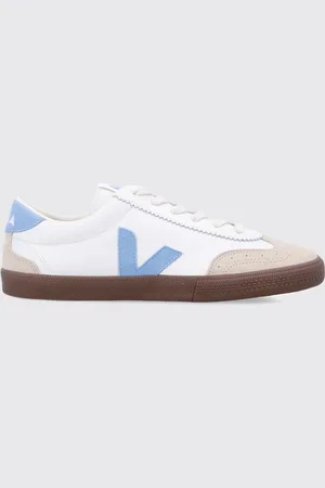 Veja Sneakers Volley in pelle O. T. con motivo brogue