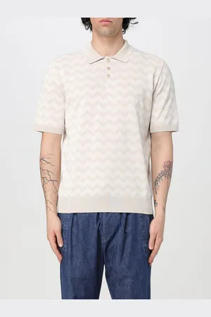 ELEVENTY Polo in cotone con motivo zig zag