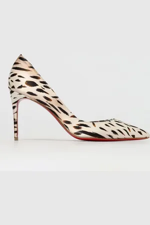 Christian Louboutin Décolleté Miss Z in raso di seta stampa animalier