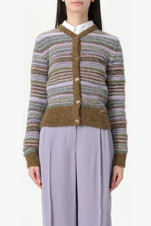 Ganni Cardigan in misto lana a righe