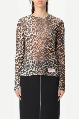 Ganni Top animalier in poliestere riciclato