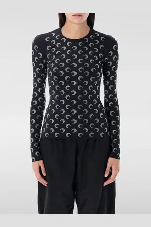 Marine Serre Top in tessuto stretch con logo