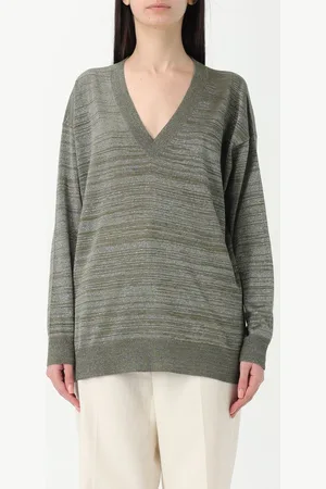 Fabiana Filippi Maglia a v in cotone e lino