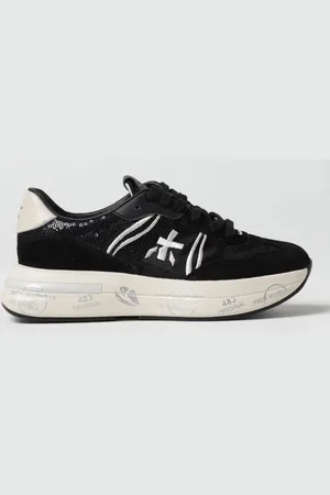 Premiata Sneakers Cassie in camoscio e nylon con paillettes