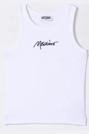 Moschino Canotta con logo in cotone