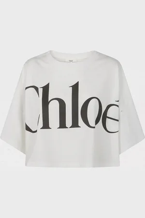 Chloé T-shirt crop in cotone