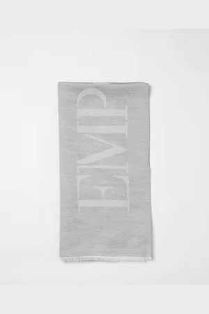 Emporio Armani Sciarpa in viscosa con logo jacquard