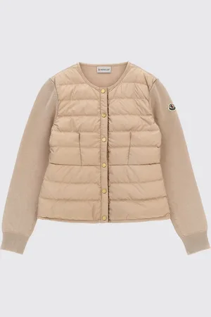 Moncler Cardigan a girocollo in cotone e nylon