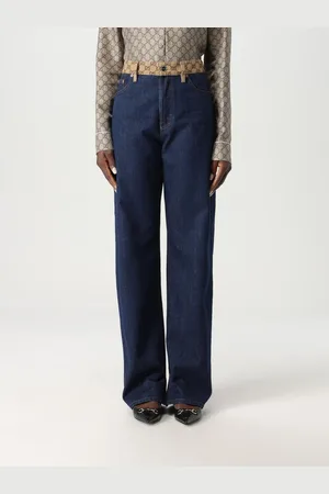 Gucci Jeans in denim con inserto monogram
