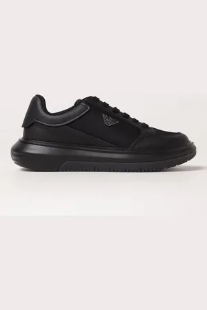 Emporio Armani Sneakers in pelle sintetica saffiano e nylon