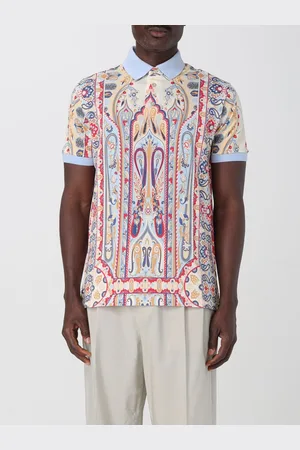 Etro Polo classica in cotone con stampa Paisley