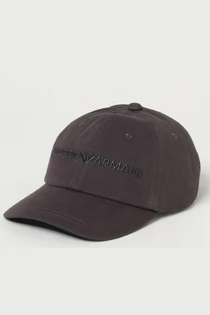 Emporio Armani Cappello in cotone con logo ricamato
