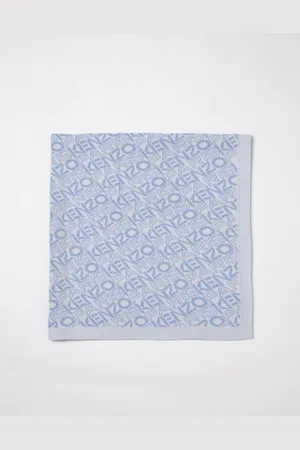 Kenzo Copertina in cotone con logo jacquard