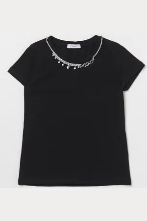 Pinko T-shirt Kids in jersey con applicazione