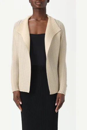 Issey Miyake Cardigan in poliestere plissettato