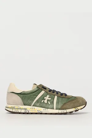 Premiata Sneakers Lucy in camoscio e canvas used