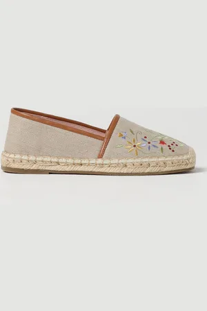 Coccinelle Espadrillas Praia Lencos in con ricamo floreale