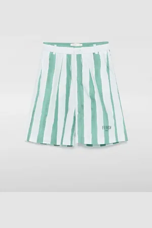 Fendi Pantaloncino in misto cotone a righe