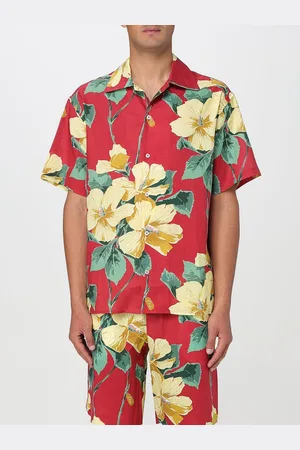 Drôle de Monsieur Camicia in lino e cotone con stampa floreale