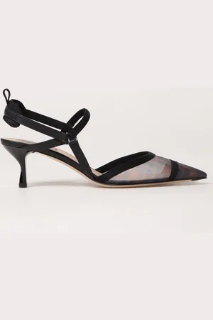 Fendi Slingback Colibrì Lite in nylon a rete e pelle