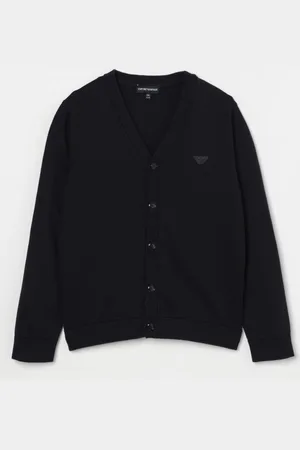 Emporio Armani Cardigan basic con mini logo