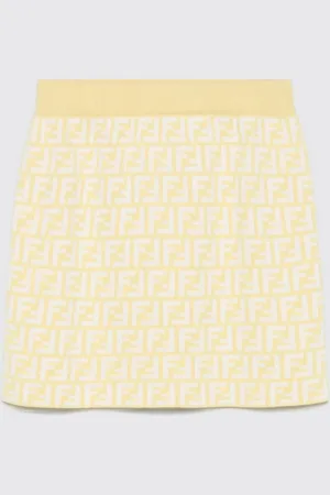Fendi Gonna in maglia di cotone FF
