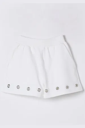 MONNALISA Pantaloncino in misto cotone con occhielli