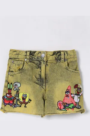 Stella McCartney Pantaloncino in denim con ricami