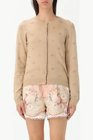 Liu Jo Cardigan a girocollo con logo di strass