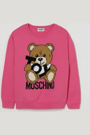 Moschino Felpa a girocollo con stampa Teddy Bear