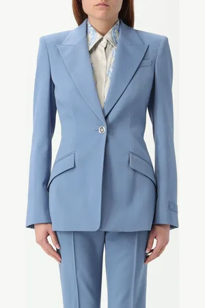 VERSACE Blazer monopetto in lana vergine