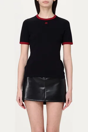 Courrèges T-shirt in cotone stretch