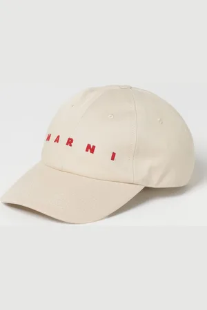 Marni Cappello in cotone con stampa logo